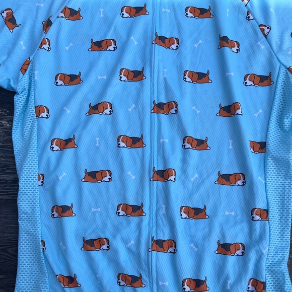 WOMEN'S SLEEPING BEAGLE SHORT SLEEVE CYCLING JERSEY Size 3XL - Picture 5 of 7